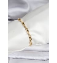 14K Gold Renk Kaplama Zincir Model Cm Kadın Bileklik - Tj-Bb8134