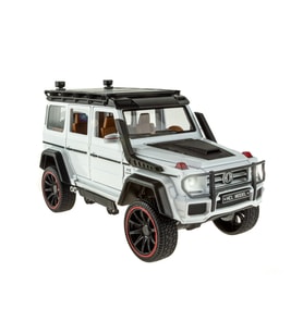 1:16 Ölçek Metal Model Suv Araba Çek Bırak Işıklı Sesli Beyaz