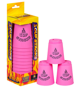Cup Stacks Hızlı Bardaklar Bardak Oyunu Pembe 12 Adet