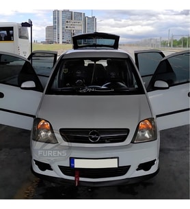 Opel Meriva 2003-2010 Uyumlu H lip Esnek Ön Lip 2 Parça Karlık Ön Ek Tampon Altı Dil