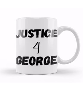Justice For George Floyd Black Lives Matter 2021 Kupa Bardak Porselen