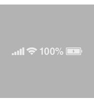 Batarya Pil Wifi Icon Oto Sticker siyah 25x3 CM (Beyaz)