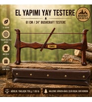 Bushcraft El Yapımı Ormancı Testeresi Deri Çantalı
