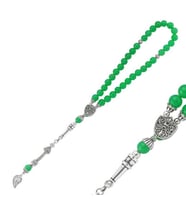 Doğaltaş Metal Püsküllü enturin Taşlı Tesbih