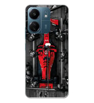 Xiaomi Redmi 13C Uyumlu Formula 1 Tasarımlı Şeffaf Telefon Kılıfı