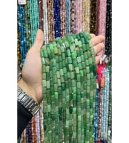 Aventurin Taşı Silindir Altıgen Kesim 10x14mm Doğal Taş Dizi