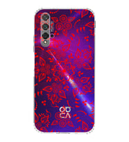Huawei Nova 5t  Kamera korumalı Kapak Nostalji Desen Tasarımlı  Şeffaf Kılıf