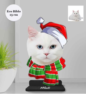 Kişiye Özel Sevimli Dostlarımız Kedi Ahşap Eco Biblo -3