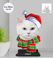 Kişiye Özel Sevimli Dostlarımız Kedi Ahşap Eco Biblo -3