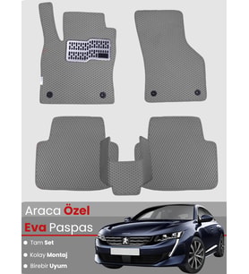 PEUGEOT 508 (2011-2019) Uyumlu EVA Paspas Tam Set–Araca Özel,Oto Paspas,Kolay Montaj