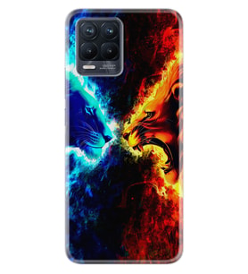 8 8 Pro Kılıf Silikon Desen Özel Seri Red Blue Leon 1714