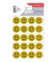 TANEX TNX-314 25mm. SARI HOLOGRAM GÜLEN YÜZ STICKER 2'Lİ