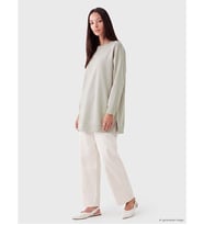 LC WAIKIKI Gri Soft Touch Kadın Sweatshirt Tunik