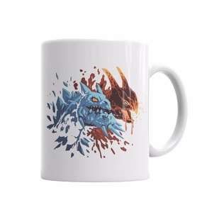 DOTA2 Jakiro Fire and Ice Kupa Bardak Porselen