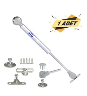 1 Adet Dolap Kapak Gazlı Amortisörü Pistonu Mutfak Dolabı Kapağı Hidroliği 100N 27cm