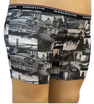 Nostalji Desenli Dijital Baskılı Büyük Beden Likralı Boxer