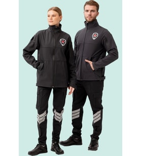 Kışlık İş Güvenliği Softshell Mont Kıyafetleri Rüzgar Geçirmez Nefes Alabilen Montu (Füme)