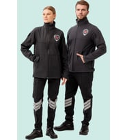 Kışlık İş Güvenliği Softshell Mont Kıyafetleri Rüzgar Geçirmez Nefes Alabilen Montu (Füme)