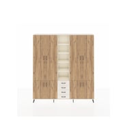 Arges Dolap 17 Raflı 4 Çekmeceli 8 Kapaklı 220x30x243 Aytaşı-Çam/Aytaşı