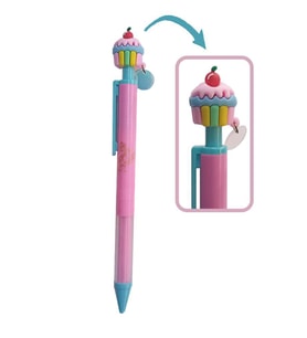 Cupcake Versatil Kalem Pembe 1 Adet Pasta Kapkek Figürlü 0,7 Uçlu Kalem Hediye Kalem Sevimli Kalem