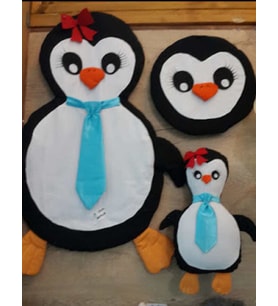 Penguen Alt Açma Takımı Organik Bez Oyuncak