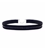 Simli Siyah Kadın Choker