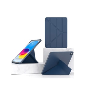 Fuchsia iPad 9.7" 2017 5. Nesil ile uyumlu Kılıf Kalem Bölmeli Tri Folding Katlanabilir Standlı