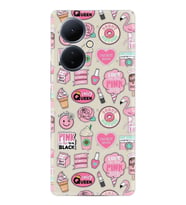 Vivo V29 Lite Kılıf Desenli Silikon Donut Flamingo 1415