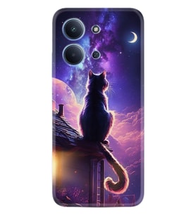 Xiaomi Redmi 15C Kılıf Boutique Baskılı Resimli Damdaki Kedi Pcode -091