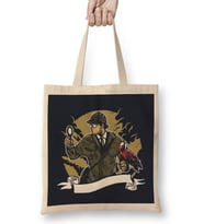 Sherlock Holmes Parrot Magnifying Glass Bez Çanta Uzun Saplı