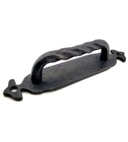 Antika Tarz Dekoratif Pirinç Burgulu Çekme Kol - 148x33 mm, Oksit