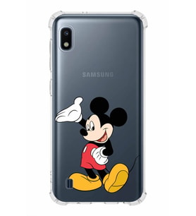 Samsung Galaxy A10  Köşe Korumalı Antişok Kapak Mickey Mouse Tasarımlı Şeffaf  Kılıf