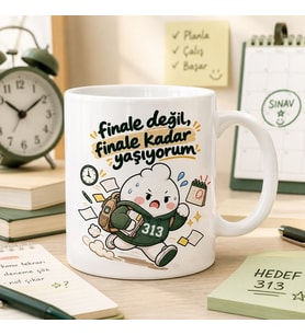 Final'e Değil Final'e Kadar Yaşıyorum Komik Öğrenci Seramik Kupa