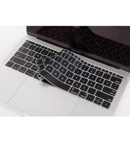 MacBook Pro Klavye Koruyucu 13inc A1708 12inc A1534 İngilizce Türkçe Baskı (Siyah)