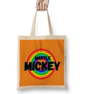 Michelangelo Quotes Gift - Vintage Retro Rainbow Style Bez Çanta Uzun Saplı
