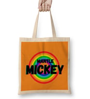 Michelangelo Quotes Gift - Vintage Retro Rainbow Style Bez Çanta Uzun Saplı