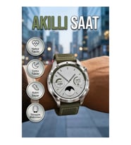Çoklu Kordonlu Akıllı Saat Sesli Görüşme Bildirim GPS Takip Özellikli