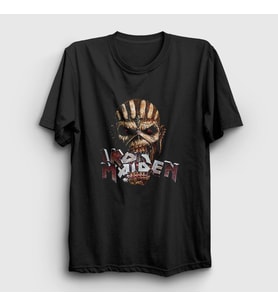 Presmono Unisex Siyah Bite Iron Maiden T-Shirt 85373tt