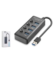 Hadron HDX7049 USB Hub 3.0 5Gbps 4x USB-A 4 Port Switch’li Çoklayıcı Siyah