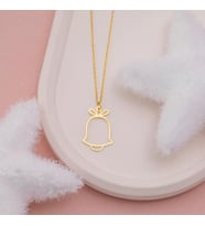 Kişiye Özel 925 Ayar Gümüş Çan Kolye (Gold)