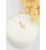 14K Clover Altın Kolye (Gold)