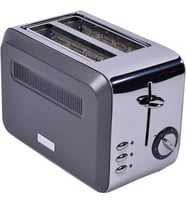 Berghoff Gem Titan 2 Dilim Ekmek Kızartma Makinesi – 980 W, Paslanmaz Çelik Gövde  Antrasit Gümüş