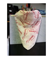 Beyaz Kırmızı Atatürk İmza Fular - Bandana - 23 Nisan, 29 Ekim,30 Ağustos, 9 Mayıs Tören %100cotton (Çok Renkli)