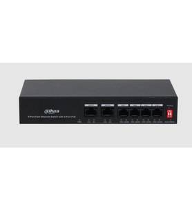Dahua PFS3006-4ET-36 6 Port Hızlı Ethernet Switch 4 Port PoE 2 Port Uplink 36W PoE Switch