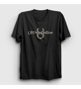 Presmono Unisex Siyah Logo Utlima Online T-Shirt 460227tt