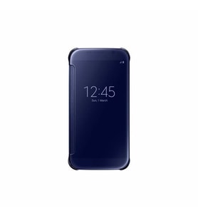Galaxy S6 ile Uyumlu Clear View Cover Siyah EF-ZG920BBEGWW