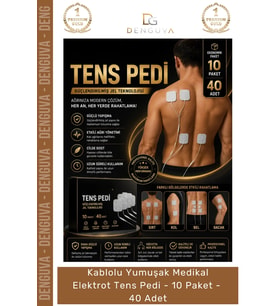 #TensPedi Profesyonel Fizik Tedavi Medikal Elektrot Yüksek İletkenlikli 40 Adet TENS Pedi 5×5 cm