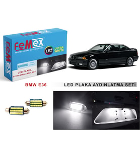 Bmw E36 LED Plaka Aydınlatma Ampul Seti FEMEX Parlak Beyaz