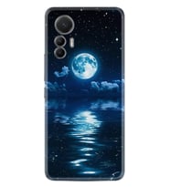 Xiaomi 12 Lite Kılıf Resimli Desenli Baskılı Silikon Night Moon 1133