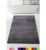 Elite Antrasit 100x150 cm Büyük Ebat Peluş Banyo Paspası Kaymaz Banyo Halısı